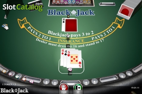 画面4. Blackjack (iSoftBet) カジノスロット