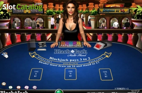 Game Screen. Blackjack MH 3D (iSoftBet) slot