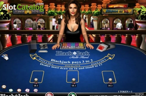 Game Screen. Blackjack MH 3D (iSoftBet) slot