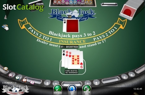 Game Screen. Blackjack Atlantic City (iSoftBet) slot