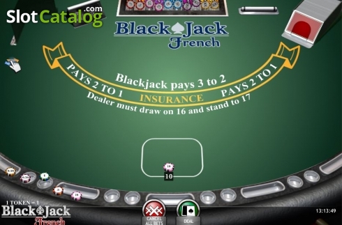 Game Screen. Blackjack French (iSoftBet) slot