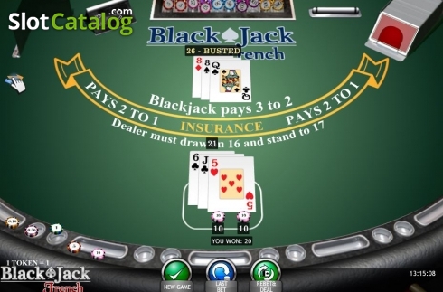 Ecran5. Blackjack French (iSoftBet) slot