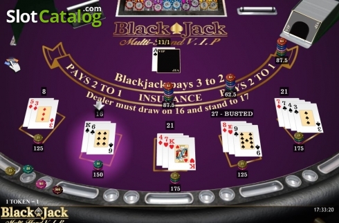画面4. Blackjack VIP MH (iSoftBet) カジノスロット