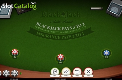 画面4. Blackjack MH (iSoftBet) カジノスロット