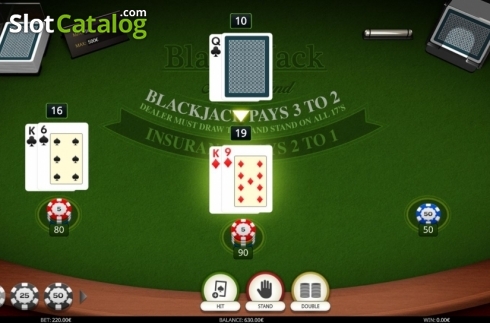 Game Screen. Blackjack MH (iSoftBet) slot