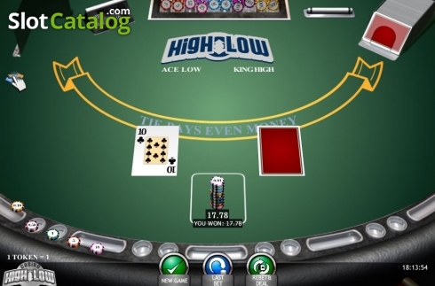 画面8. Casino High Low Poker (iSoftBet) カジノスロット