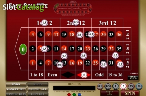 Game Screen. Easy Roulette (iSoftBet) slot