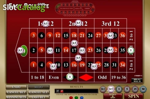 Game Screen. Easy Roulette (iSoftBet) slot
