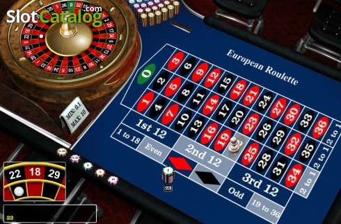 Game Screen. European Roulette (iSoftBet) slot