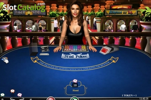 画面2. Stud Poker 3D (iSoftBet) カジノスロット