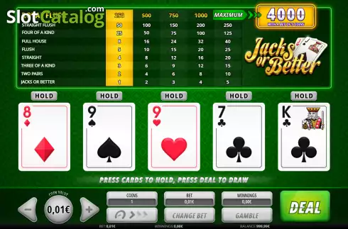 Game screen 2. Jacks or Better (iSoftBet) slot