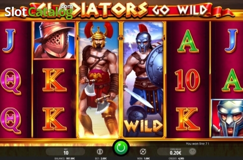 Win Screen. Gladiators Go Wild slot