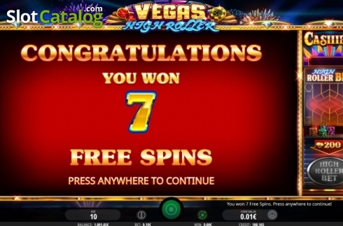 Free Spins 1. Vegas High Roller slot