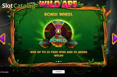 Start Screen. Wild Ape slot