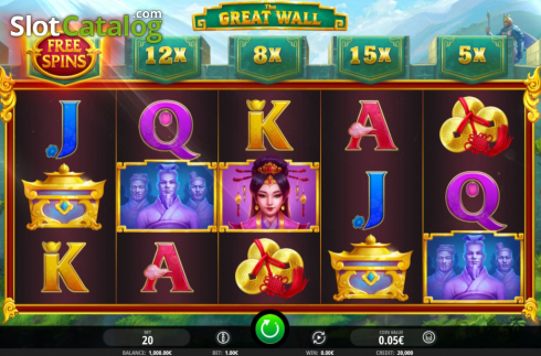 Reel Screen. The Great Wall slot