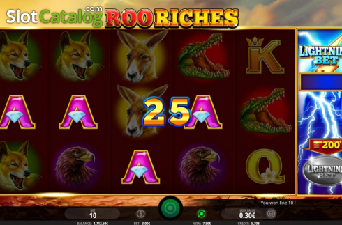 Win Screen 2. Roo Riches slot