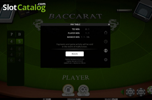 Скрин6. Baccarat 2020 (ISoftBet) слот