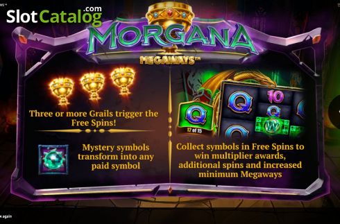 Screenshot2. Morgana Megaways slot