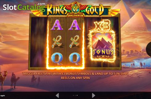 Start Screen. Kings of Gold slot