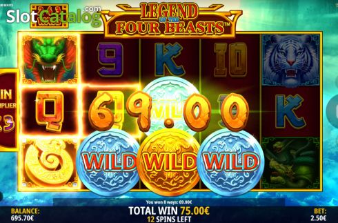 Schermo9. Legend of the Four Beasts slot