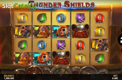 Reel Screen. Thunder Shields slot