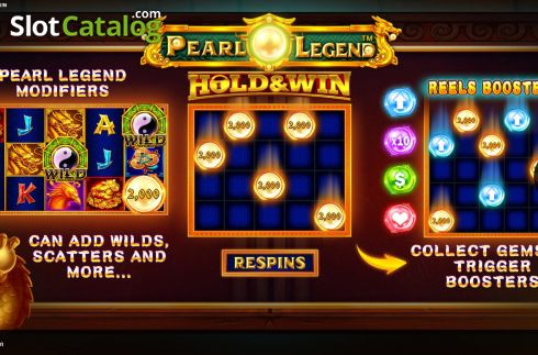 Bildschirm2. Pearl Legend Hold and Win slot