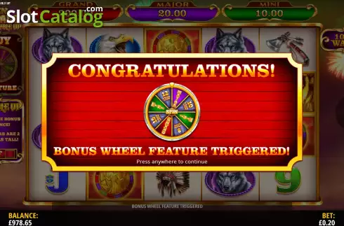 Bonus Wheel 1. Golden Buffalo Double Up slot