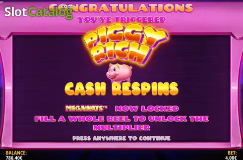 Bildschirm7. Piggy Bank Megaways slot