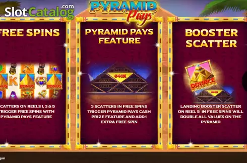 Start Screen. Pyramid Pays slot