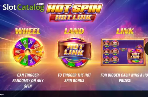 Start Screen. Hot Spin Hot Link slot
