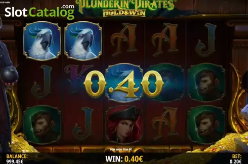 Schermo4. Plunderin Pirates Hold & Win slot