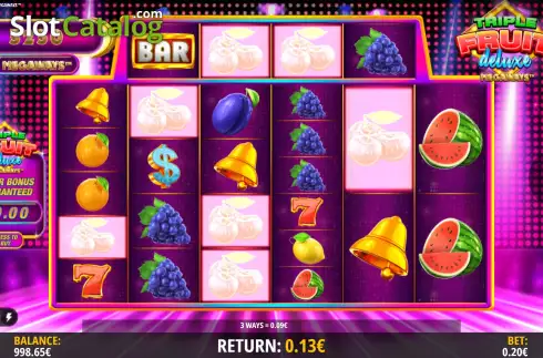 Win Screen. Triple Fruit Deluxe Megaways slot