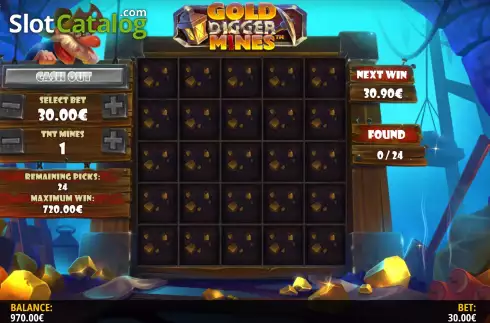 Game Screen 1. Gold Digger: Mines slot