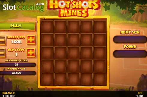 Bildschirm3. Hot Shots: Mines slot