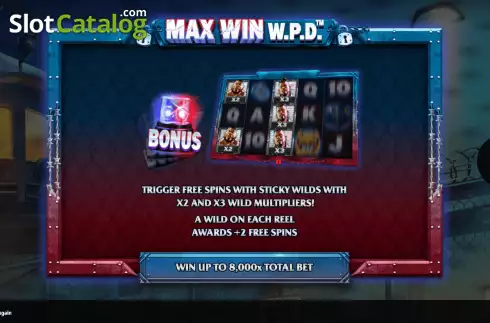 Bildschirm2. Max Win W.P.D slot