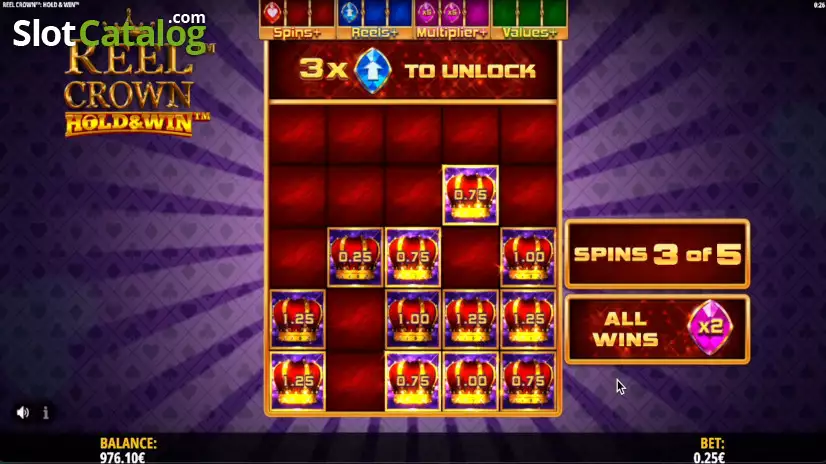 Video Reel Crown Hold and Win Slot