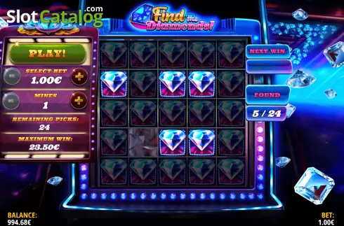 Bildschirm4. Find the Diamonds! slot
