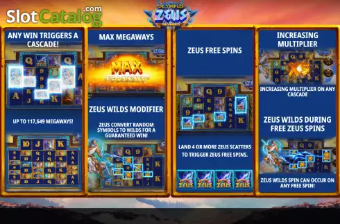 Start Screen. Olympus Zeus Megaways slot