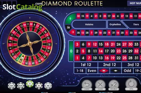 画面2. Diamond Roulette (iSoftBet) カジノスロット