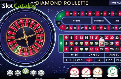 画面3. Diamond Roulette (iSoftBet) カジノスロット