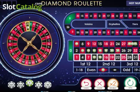 画面4. Diamond Roulette (iSoftBet) カジノスロット
