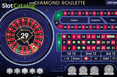 画面6. Diamond Roulette (iSoftBet) カジノスロット