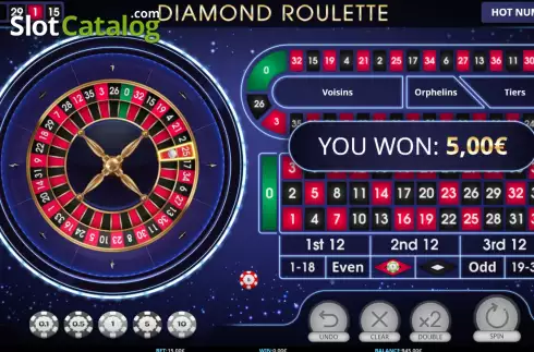画面7. Diamond Roulette (iSoftBet) カジノスロット