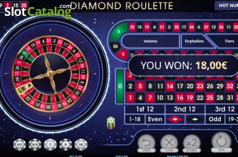 画面8. Diamond Roulette (iSoftBet) カジノスロット
