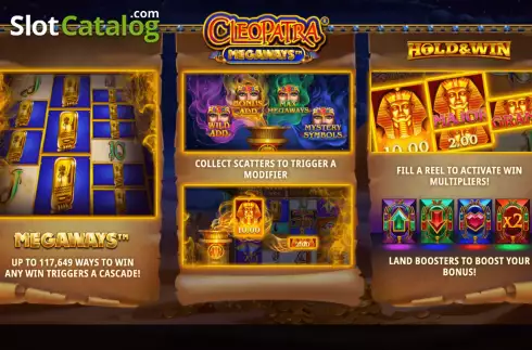 Bildschirm2. Cleopatra Megaways slot