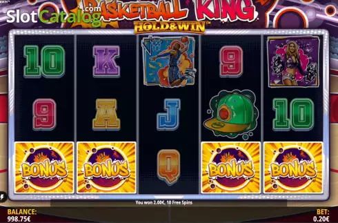 Écran5. Basketball King Hold and Win Machine à sous