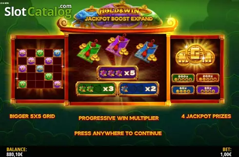 Bonus Game Win Screen 2. Prosperity Gems: Hold & Win slot