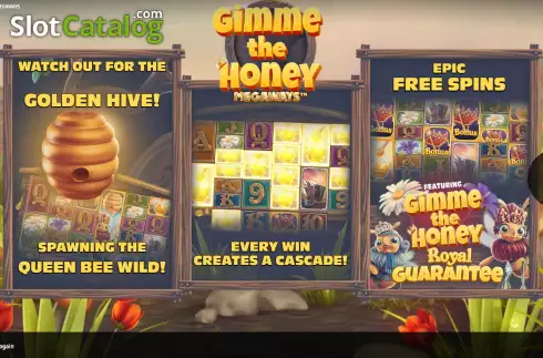 Skärmdump2. Gimme the Honey Megaways slot