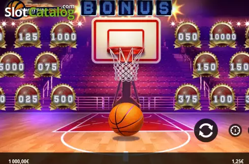 Game screen. Shootin’ Hoops slot
