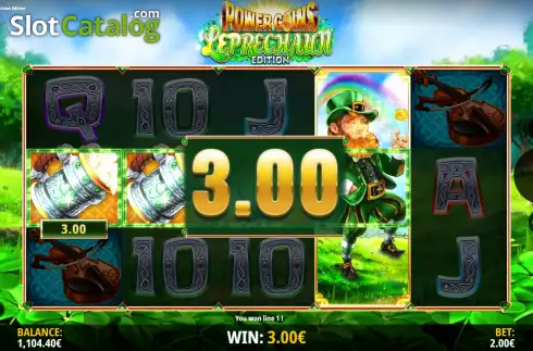 Win Screen 4. Power Coins Leprechaun Edition slot